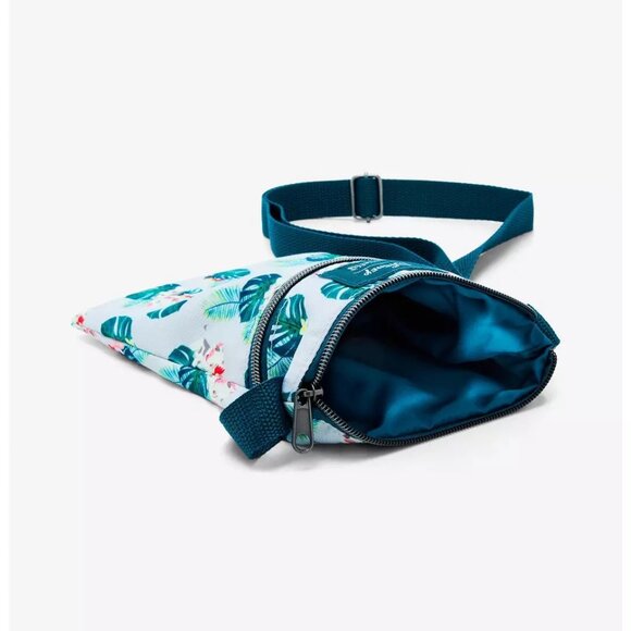 Loungefly Disney Moana Crossbody Pua & Hei Hei Palm Leaves Passport Bag - Picture 4 of 4